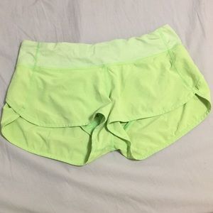 Neon Lululemon shorts